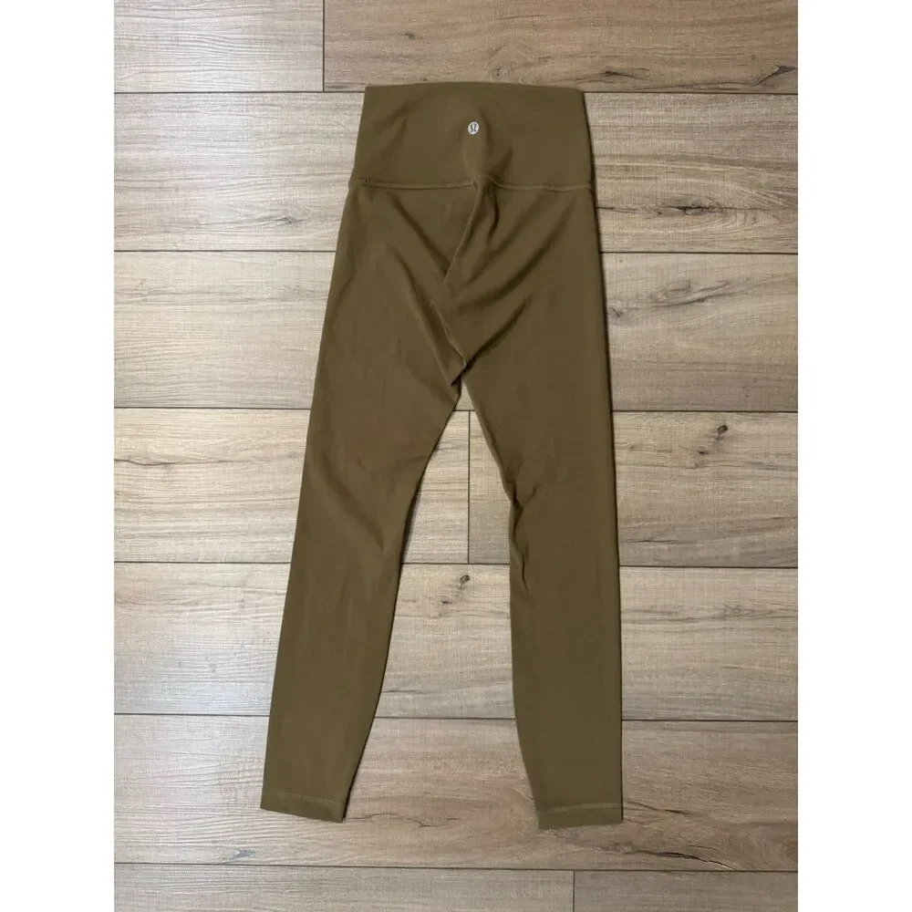 Lululemon Align High Rise Leggings pants Size‎ 2 Women's green Earthy Yoga Gym